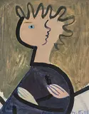 Martina", 1948 by Werner Frei, oil on board, offered Mar 2020