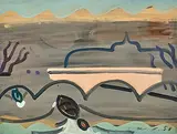 Seinebrücke mit Petit Palais I.", 1950 by Werner Frei, oil on canvas, offered Mar 2020