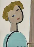 Die elfjährige Tochter Andrea, 1951 by Werner Frei, oil on board, offered Mar 2020