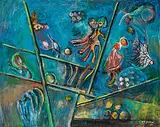 Ohne Titel, 1989 by Serge Brignoni, oil, sold Mar 2020