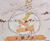 Umkreist", 2010 by Josef Ebnöther, mixed media, sold Mar 2020