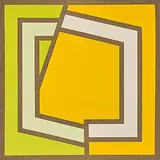 Quadrat-Rahmen", 1975 by Franz Fedier, oil on canvas, offered Mar 2020