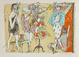 Figur der Mitte by Alois Carigiet, 1982, color lithograph, offered Mar 2020