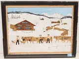 Öberefahre im Winter, 1974 by Jakob Tischhauser, oil on board, sold Mar 2020