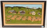 Viehschau, 1976 by Jakob Tischhauser, oil on board, sold Mar 2020