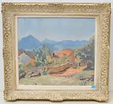 Blick von Torricella gegen das Luganese", 1938 by Arnold Bosshardt, oil on board, offered Mar 2020