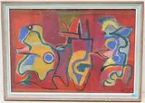Dreiklang", 1978 by Serge Brignoni, acrylic, sold Mar 2020