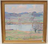 Aarelandschaft, 1921 by Emil Cardinaux, oil on canvas, sold Mar 2020