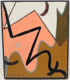 Ohne Titel, 1952 by Werner Frei, oil on board, sold Mar 2020
