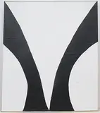 Die schwarzen Fühler", 1973 by Werner Frei, acrylic, offered Mar 2020