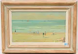 Strandszene mit Badenden by Jacques Fuchs, oil on canvas, sold Mar 2020