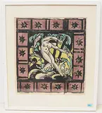 Ironie No by Helen Dahm, 1915, woodcut, sold Mar 2020