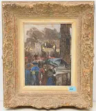 Place de la Concorde by Ignaz Epper, gouache, sold Mar 2020
