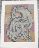 Pferde by Hans Erni, 1962, color lithograph, sold Mar 2020