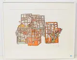 Hühner im Käfig by Rudolf Mirer, 1984, color lithograph, sold Mar 2020