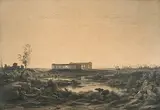 Paestum by Johann Rudolf Bühlmann, chalk, sold Dec 2019