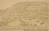 Zugeschrieben Landschaft bei Balestrand (Norwegen) by Johann Christian Clausen Dahl, watercolor, sold Dec 2019