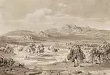 Südliche Landschaft by Leopold Rottmann, watercolor, sold Dec 2019