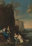 Nachfolger Die Auffindung des Mosesknaben by Francesco Albani, oil on canvas, offered Dec 2019