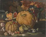 Stillleben mit Melonen by Christian Berentz, oil on canvas, offered Dec 2019