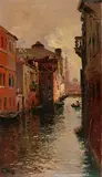 Kanal in Venedig by François Nardi, oil on canvas, sold Dec 2019