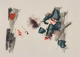 Ohne Titel by Fritz Winter, 1960, oil on paper, sold Dec 2019
