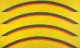 Four Rainbows by David Simpson, 1965, acrylic, sold Dec 2019
