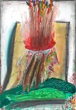 Gaukler by Franz Ringel, 1989, mixed media, sold Dec 2019