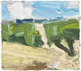 Landschaft bei Gelting by Klaus Fußmann, 2008, oil on canvas, offered Dec 2019