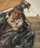 Portrait eines Fischermanns by Hans von Bartels, gouache, sold Dec 2019