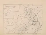 Cubism (Nude Women) by Rudolf Bauer, pencil, offered Dec 2019