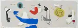 Schwebend by Willi Baumeister, 1952, color screenprint, offered Dec 2019