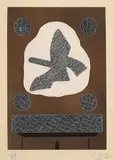 Oiseau de passage (Vorüberziehender Vogel) by Georges Braque, 1961, color etching, sold Dec 2019