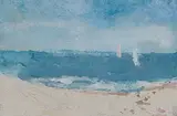 Strand und Meer by Klaus Fußmann, watercolor, offered Dec 2019