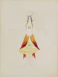 zugeschrieben "Kostümentwurf für die Meeresprinzessin in 'SADKO by Natalija Gontcharova, watercolor, offered Dec 2019