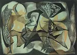 Ohne Titel by Bernard Schultze, 1949, mixed media, sold Dec 2019