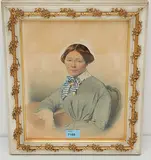 Zugeschrieben Portrait der Anna Catharina Horner Stehelin (1817-1896) by Johann Friedrich Dietler, watercolor, sold Dec 2019