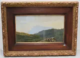 Auf dem Weg zum Bergdorf by Corioloano Vighi, pastel, offered Dec 2019