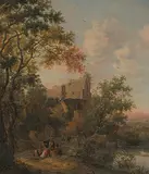 Umkreis Rast vor der Ruine by Willem de Heusch, oil on panel, sold Dec 2019