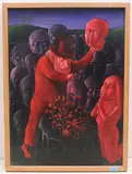 Radiestezja" (Radiästhesie) by Krzysztof Jackowski, 1977, oil on panel, offered Dec 2019