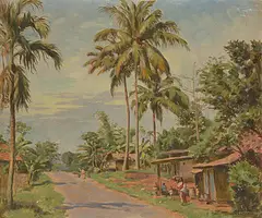 Landschaft auf Java by Karl Viktor Mayr, 1931, oil on canvas, offered Dec 2019