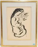 Die beiden Profile by Marc Chagall, 1957, lithograph, sold Dec 2019