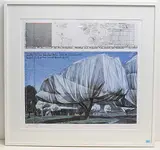 Wrapped Trees (Project for the Fondation Beyeler and Berower Park, Riehen, Switzerland) by Christo, 1998, offset lithograph, sold Dec 2019