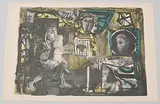 La Saint Famille by Antoni Clavé, 1951, color lithograph, sold Dec 2019