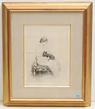 Sitzende Frau mit Katze by Pierre Laprade, etching, offered Dec 2019