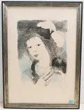 Frauenportrait by Marie Laurencin, color lithograph, sold Dec 2019