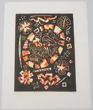 L.627 by Otto Nebel, 1972, color linocut, offered Dec 2019