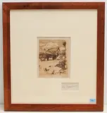 Cour de ferme by Edouard Vallet, 1902, etching, sold Dec 2019