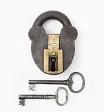 England, viktorianisch by Vorhängeschloss "Barrons Patent Lock", bronze, offered Dec 2019
