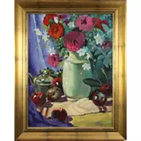 Bouquet with Apples by Quince Galloway, oil on board, sold Jan 2023